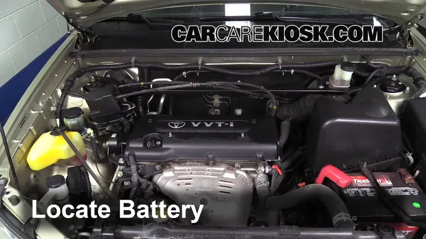 2003 Toyota Highlander 2.4L 4 Cyl. Battery Replace